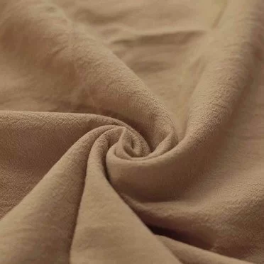 Tessuto Di Cotone Lavato Cacao - (Deco Tessuti)