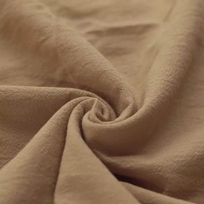 Tessuto Di Cotone Lavato Cacao - (Deco Tessuti)