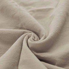Washed Cotton Fabric Dark Beige