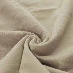 Gewassen Katoenen Stof Donker Beige
