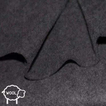 Wollfilz Stoff 3mm Dunkelgrau Meliert  - (Filzstoffe Für Taschen (Meterware))