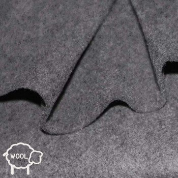 Wollfilz Stoff 3mm Grau Meliert 