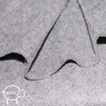 Tissu Feutre De Laine 3mm Gris Clair Mêlée