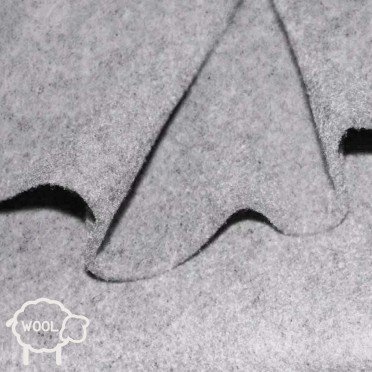 Wollfilz Stoff 3mm Hellgrau Meliert  - (Filzstoffe Für Taschen (Meterware))