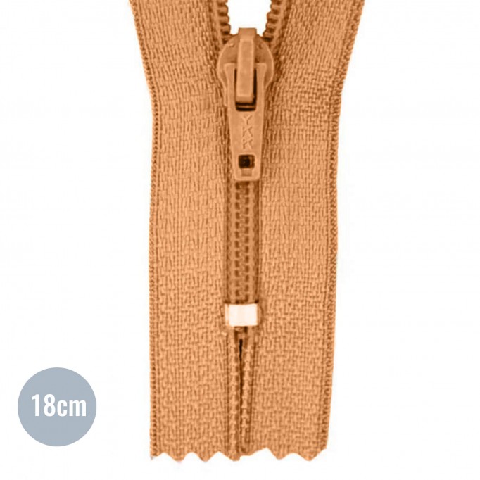 Zamki Błyskawiczne Spiralne YKK Wielbłądzi (086) 18CM Nierozdzielcze