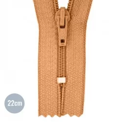 Cerniera Lampo Spirale YKK Cammello (086) 22CM Nylon Non Separabile Cerniera Lampo Spirale YKK Cammello (086) 22CM Nylon Non Separabile