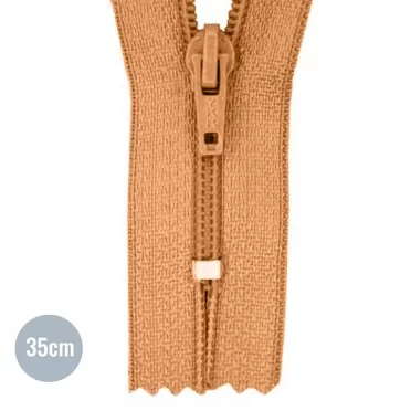 Coil Zipper YKK Camel (086) 35CM Nylon Not Divisible Zipper YKK Camel 35CM Nylon - (Not Divisible Nylon Zippers YKK)