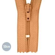 Coil Zipper YKK Camel (086) 50CM Nylon Not Divisible Coil Zipper YKK Camel (086) 50CM Nylon Not Divisible