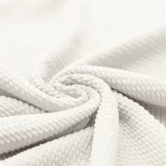 Mini Cable Jersey Fabric Ecru