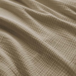 Tissu Gaze De Coton Épais (Triple Layer) Beige Foncé
