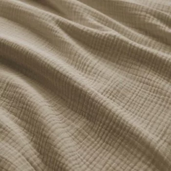 Tessuto Garza Di Cotone Pesante (Triple Layer) Beige Scuro Tessuto Garza Di Cotone Pesante (Triple Layer) Beige Scuro