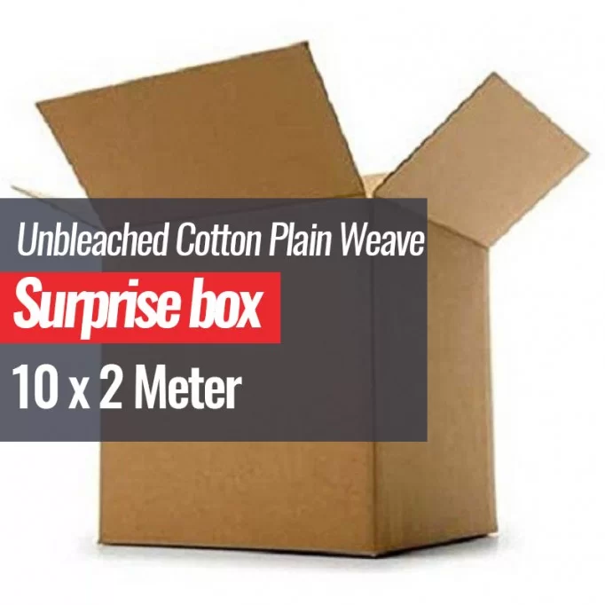 Nesselstoff 100% Baumwolle Stoff Überraschungs Box 10 x 2 Meter - (Stoffe Outlet)