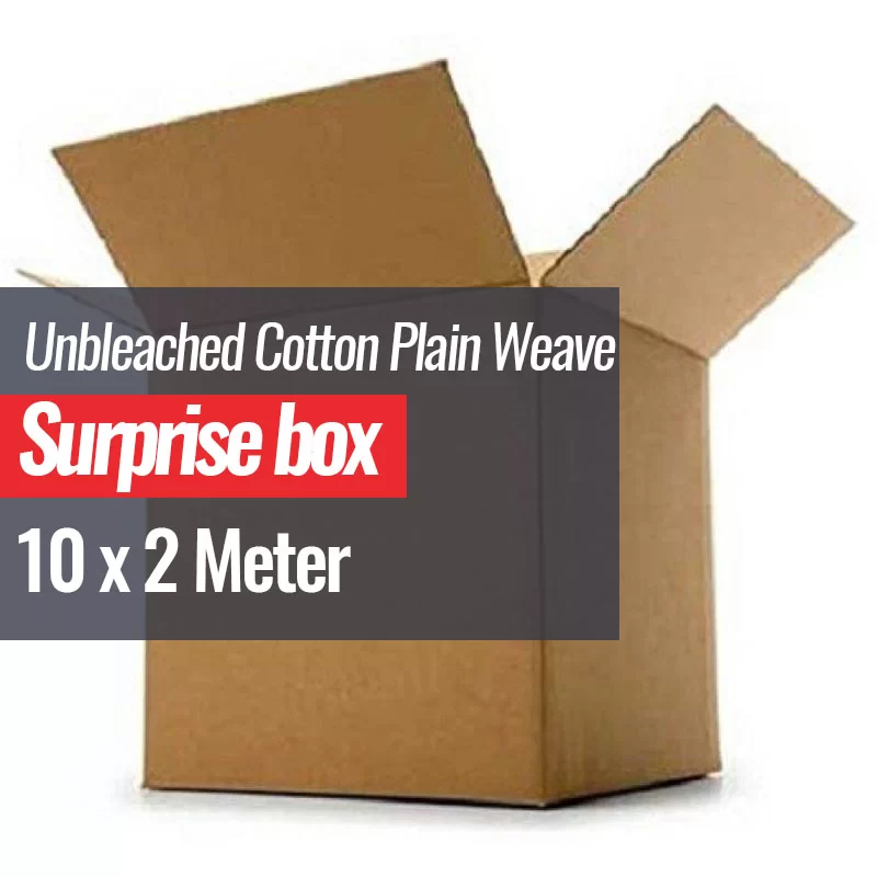 Pitjeskatoen Platbinding Stof Surprise Box 10 x 2 Meter
