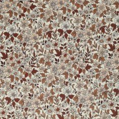Baumwolljersey Digital - Vintage Blumen Kakao