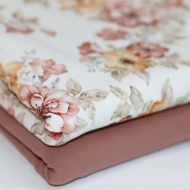 Dzianina Bawełniana Druk Cyfrowy - Francuski Kwiat Gliny Różowy | Rijs Textiles Dzianina Bawełniana Druk Cyfrowy - Francuski Kwiat Gliny Różowy Dzianina Jersey Bawełna Druk Cyfrowy