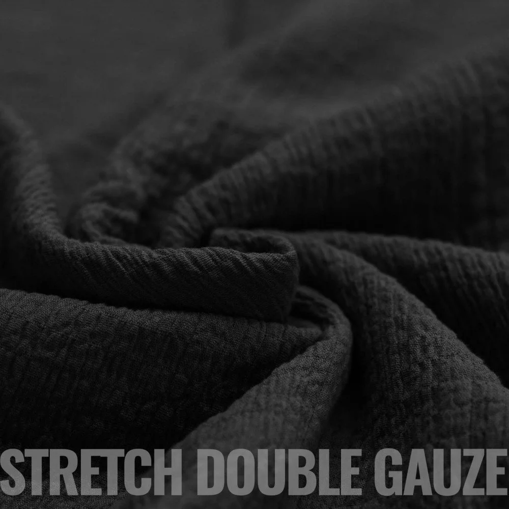 Stretch Hydrofiel Stof Zwart 