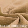 Tessuto Mussola Doppia Garza Stretch Cammello