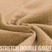 Stretch Musselin Stof Kamel - (Dekorationsstoffer)