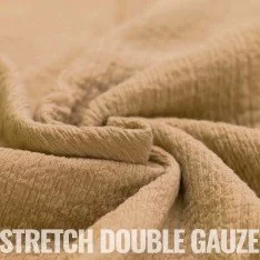 Stretch Musselin Stoff Kamel