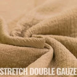 Stretch Double Gauze Fabric Camel Stretch Double Gauze Fabric Camel