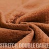 Tessuto Mussola Doppia Garza Stretch Cognac