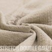 Stretch Musselin Stof Mørk Beige - (Dekorationsstoffer)