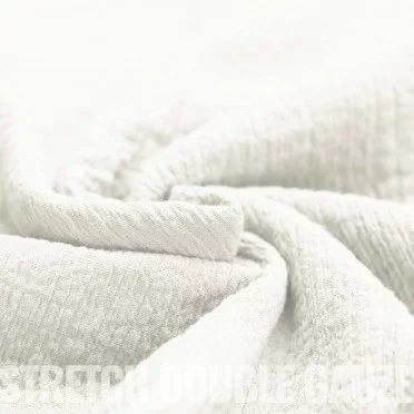 Tessuto Mussola Doppia Garza Stretch Ecru - (Deco Tessuti)