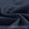 Stretch Musselin Stoff Marine