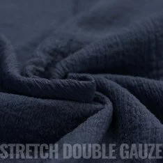 Stretch Musselin Stoff Marine