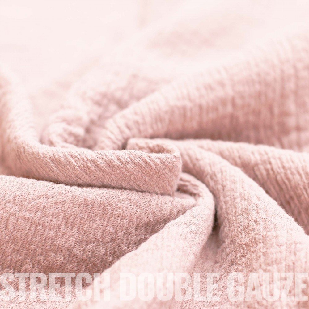 Stretch Musselin Stof Nude Pink