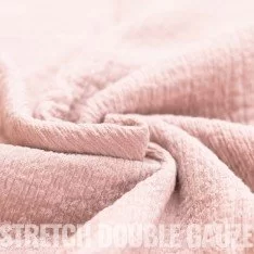 Stretch Musselin Stoff Nude Rosa