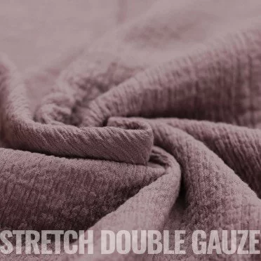 Tessuto Mussola Doppia Garza Stretch Mauve Antico - (Deco Tessuti)