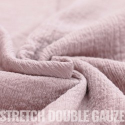 Stretch Double Gauze Fabric Old Pink