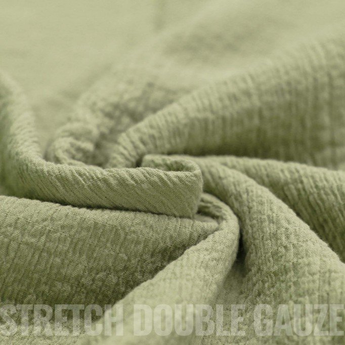 Stretch Hydrofiel Stof Olijf - (Decoratiestoffen)