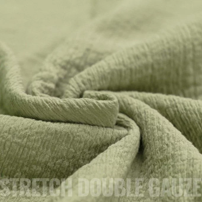 Stretch Hydrofiel Stof Olijf - (Decoratiestoffen)