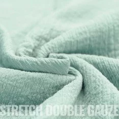 Stretch Musselin Stoff Meer Grün