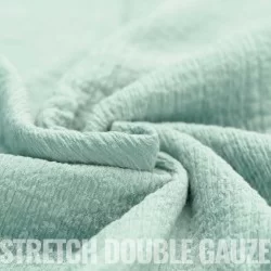 Stretch Musselin Stoff Meer Grün Stretch Musselin Stoff Meer Grün
