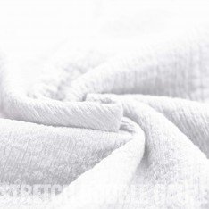 Tissu Double Gaze Stretch Blanc