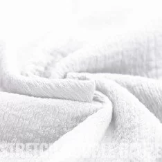 Stretch Musselin Stoff Weiß