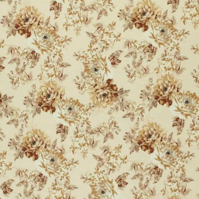 Jersey Coton Impression Numérique - Artistique Fleur Beige Jersey Coton Impression Numérique - Artistique Fleur Beige - (Jersey Coton Impression Numérique)