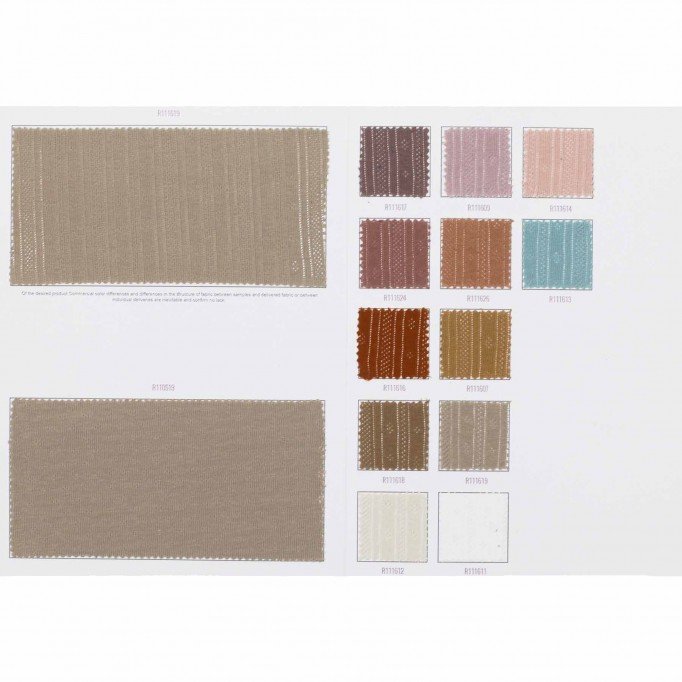 Pointelle Jersey Stof (Strepen) Kleurenkaart - (Jersey Stoffen)