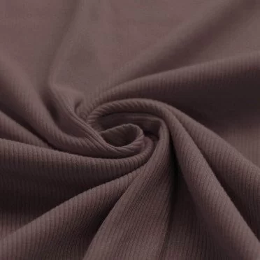 Rib Jersey Stof Donker Mauve - (Jersey Stoffen)