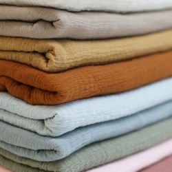 Stretch Double Gauze Fabric Natural