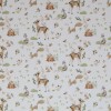 Jersey Di Cotone Stampa Digitale - Creature Del Bosco