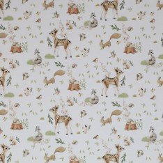 Jersey Coton Impression Numérique - Créatures Des Bois