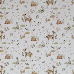 Popelina Bawełniana Druk Cyfrowy - Leśne Stworzenia Popelina Bawełniana Druk Cyfrowy - Leśne Stworzenia