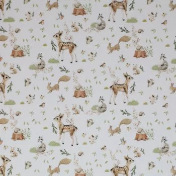 Cotton Poplin Digital Print - Woodland Creatures