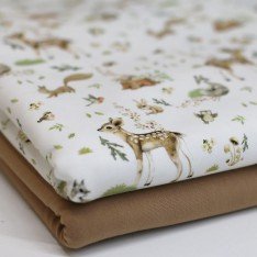 Jersey Coton Impression Numérique - Créatures Des Bois