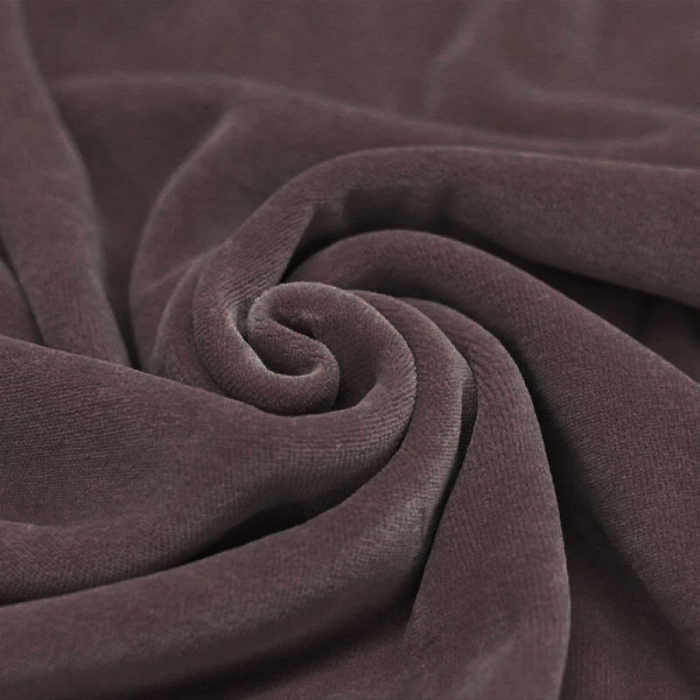 Nicky Velour Fabric Dark Mauve