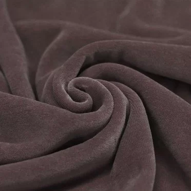 Nicki Velour Stoff Dunkel Mauve - (Nicki Velour Stoffe)